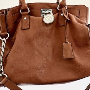 Michael Kors Brown Leather Tote Bag